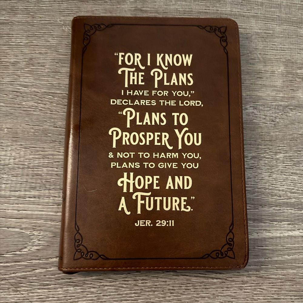 Christian Art Gifts Jeremiah Faux Leather Journal Inspirational Notebook | New